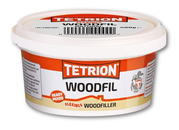 TETRION NATURAL QUCIK DRY FLEXIBLE WOODFILLER TUB 400GM