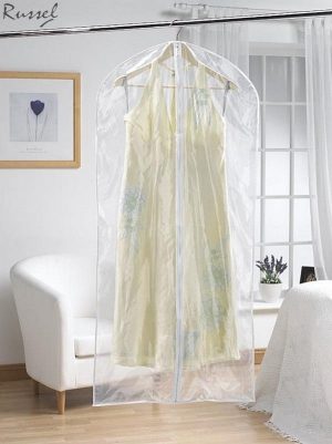 H & L RUSSEL SET OF 2 DRESS CLEAR COVER WITH ZIP