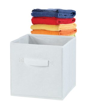 H & L RUSSEL EMBOSSED FOLDING STORAGE BOX LARGE 30X30X30CM