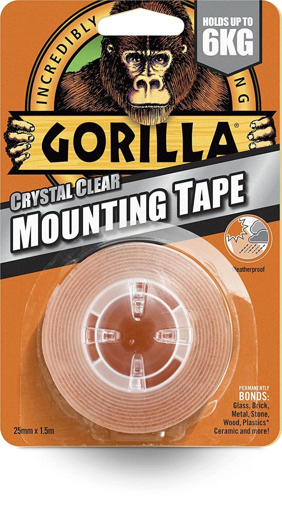 GORILLA GLUE CRYSTAL CLEAR HEAVY DUTY D/S MOUNTING TAPE 1.5M