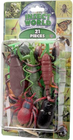 HTI INSECT WORLD 21 PIECES OF ASSORTED INSECTS