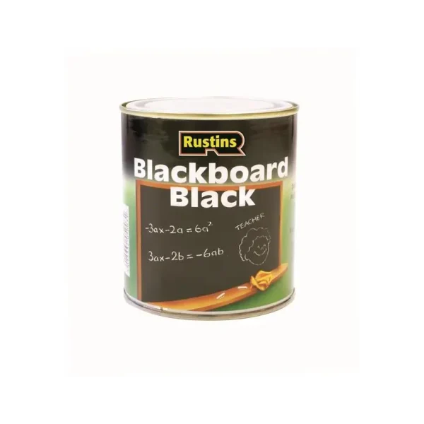 RUSTINS QUICK DRY NON REFLECTING BLACKBOARD BLACK PAINT 250ML