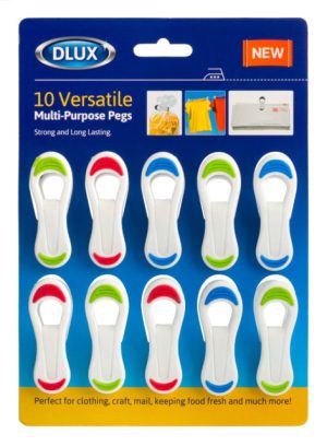 DLUX VERSATILE MULTI PURPOSE PEGS PACK OF 10