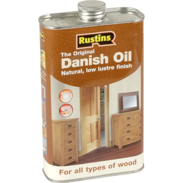 RUSTINS THE ORIGINAL DANISH OIL FOR INTERIOR & EXTERIOR USE 250MLq