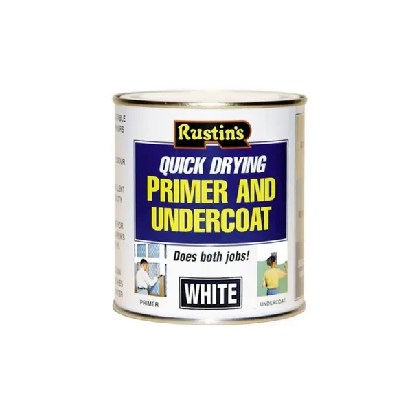 RUSTINS QUICK DRYING WHITE PREMIER & UNDERCOAT 500ML