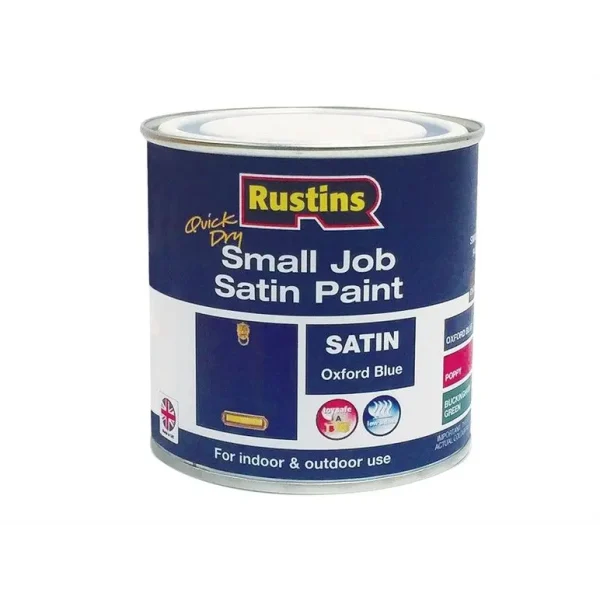 RUSTINS QUICK DRY SMALL JOB OXFORD BLUE GLOSS PAINT 250ML