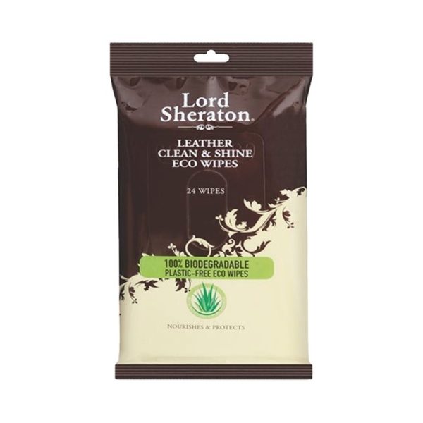 LORD SHERATON LEATHER CLEAN & SHINE ECO WIPES PACK OF 24