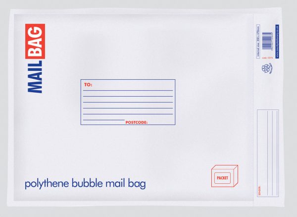 COUNTY EXTRA LARGE POLYTHENE BUBBLE BAGS 350 X 470MM PACK OF 10