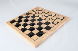WOODEN RETRO DRAUGHT SET