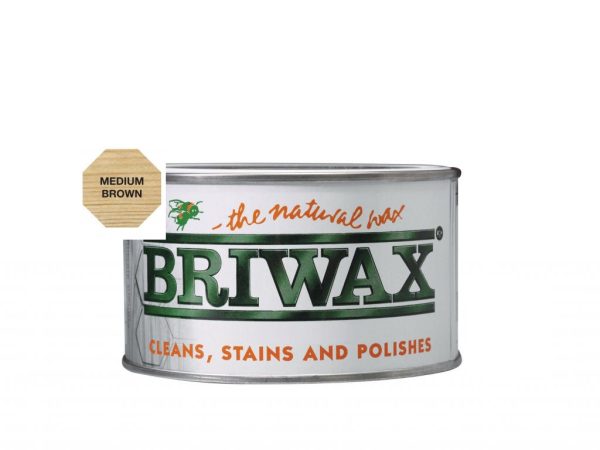 BRIWAX ORIGINAL MEDIUM BROWN WAX POLISH 400GM