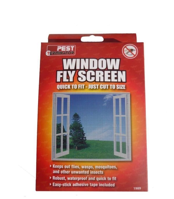 WINDOW FLY SCREEN KEEPS OU FLIES WASPS MOSQUITOES QUICK TO FIT