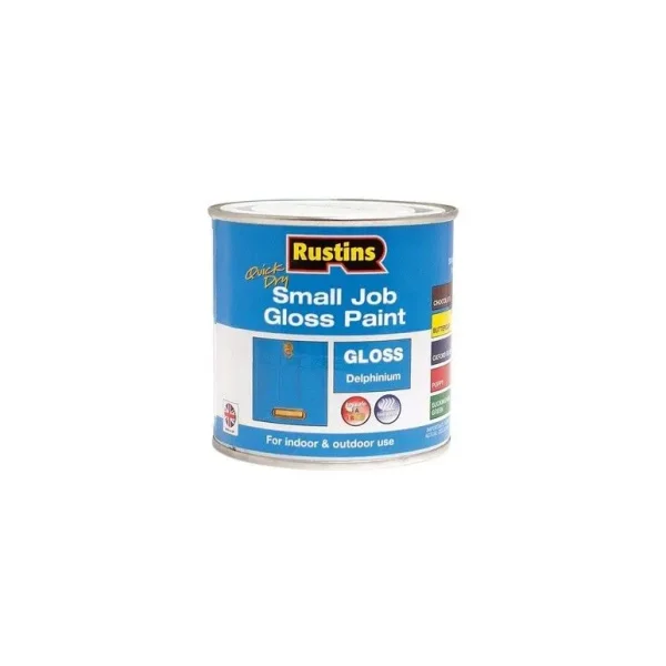 RUSTIN QUICK DRY SMALL JOB GLOSS PAINT DELPHINIUM 250ML