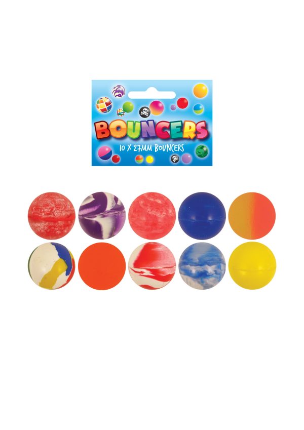 27MM JET BALLS - VERY BOUNCY GREAT FOR PARTY BAGS PACK OF 10