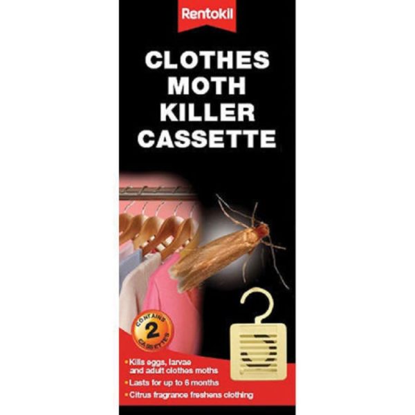 RENTOKILL CLOTHES MOTH KILLER CASSETTE PACK OF 2