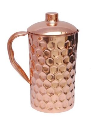 COPPER JUG DIAMOND 22CM