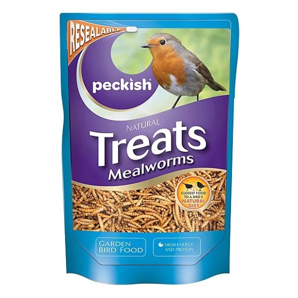 PECKISH NATURAL TREATS WILD BIRD MEALWORMS FEED 175G