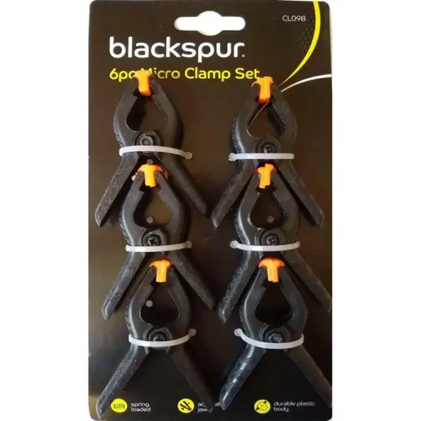 BLACKSPUR MICRO CLAMP SET PACK OF 6