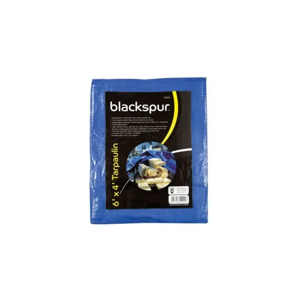 BLACKSPUR 6 FOOT (1.8M) X 4 FOOT (1.2M) TARPAULIN - BLUE