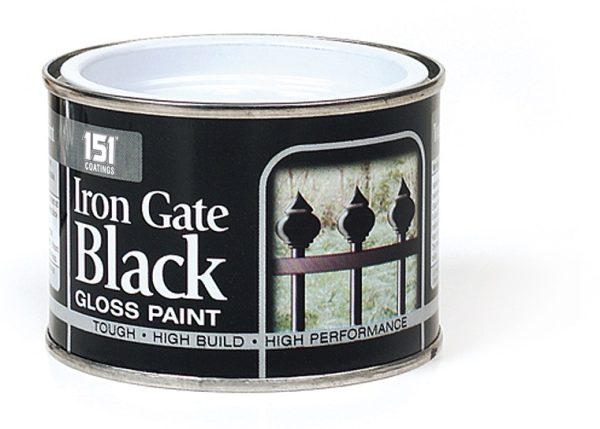 151 PAINT VARNISH COATING TIN IRON GATE BLACK GLOSS PAINT 180ML