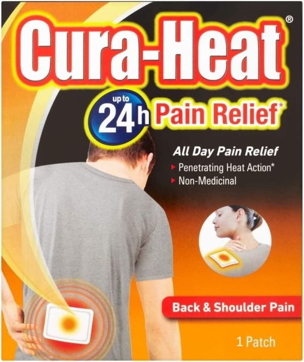 CURA HEAT BACK & SHOULDER PAIN RELIEF HEAT PATCH