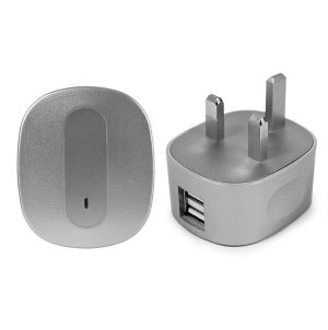 FX USB MAINS CHARGER 2.4 AMP SILVER