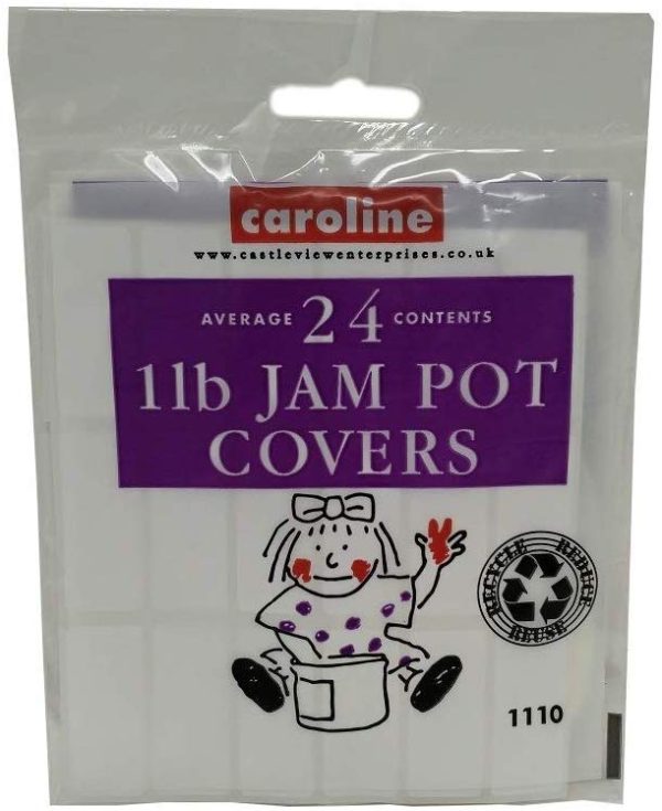 CAROLINE JAM POT COVERS 1LB PACKS OF 24