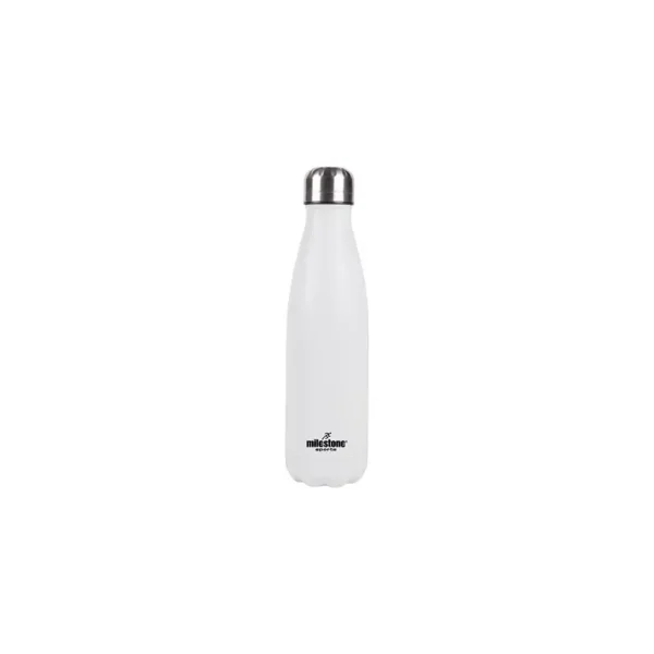 DOUBLE WALL STAINLESS STEEL DRINKING BOTTLE WHITE