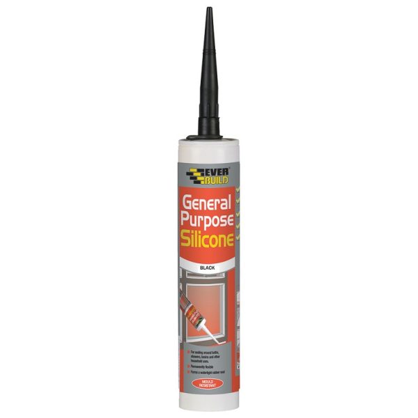 EVERBUILD GENERAL PURPOSE SILICONE BLACK