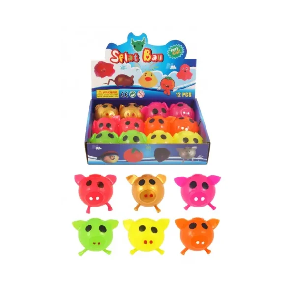 SPLAT BALL STICKY PIG STRESS RELIEF 7CM