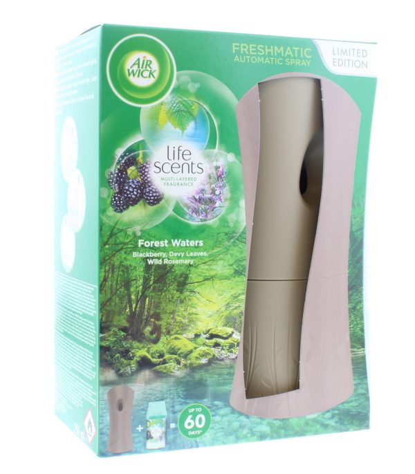 AIRWICK MACHINE AND REFILL SET FOREST WATERS LAST 60 DAYS