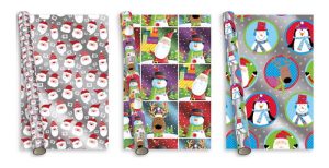 CHRISTMAS CUTE FOIL ICE GIFT WRAP ROLL 2M