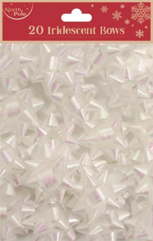 IRIDESCENT GIFT BOWS PACK OF 20