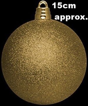 GIANT GOLD GLITTER BAUBLE 150MM