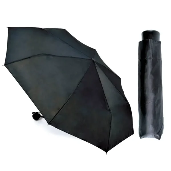 BLACK SUPERMINI UMBRELLA 21" WITH MATCHING SLEEVE