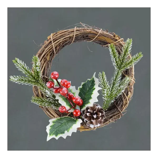 TRADITIONAL RATTAN WREATH 21CM