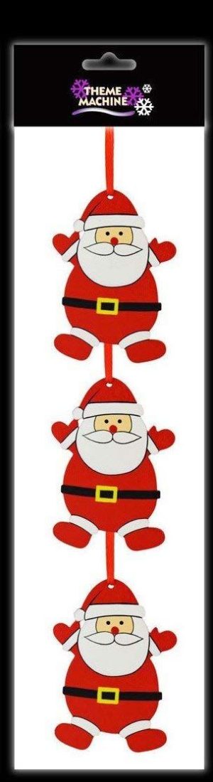 CHRISTMAS WOODEN CHRISTMAS CHARACTER HANGERS PACK OF 3