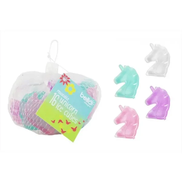 BELLO REUSEABLE UNICORN ICE CUBE PACK OF 16