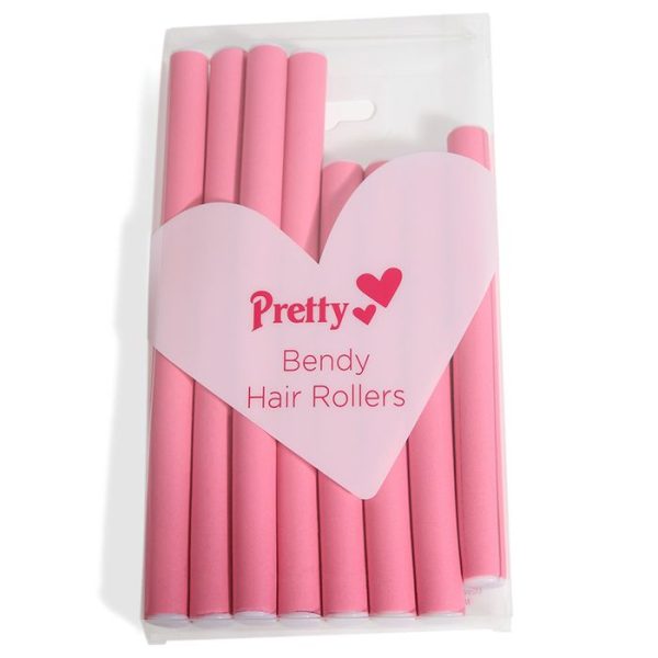 PRETTY BENDY HAIR ROLLERS 4 SMALL 4 LARGE PACK OF 8