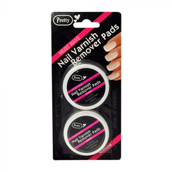 THE HANDBRAND NAIL VARNISH REMOVER PADS WITH ACETONE 20 PADS PACK OF 2