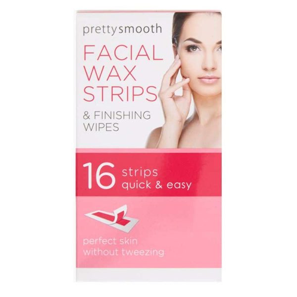 PRETTY SMOOTH FACIAL WAX STRIPS QUICK AND EASY PACK OF 16