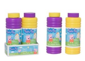 PEPPA PIG TWIN PACK BLOWING BUBBLE POTS FOR CHILDREN