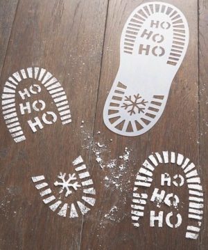 CHRISTMAS CRAFT SANTA FOOT STENCILS 30 X 12 CM