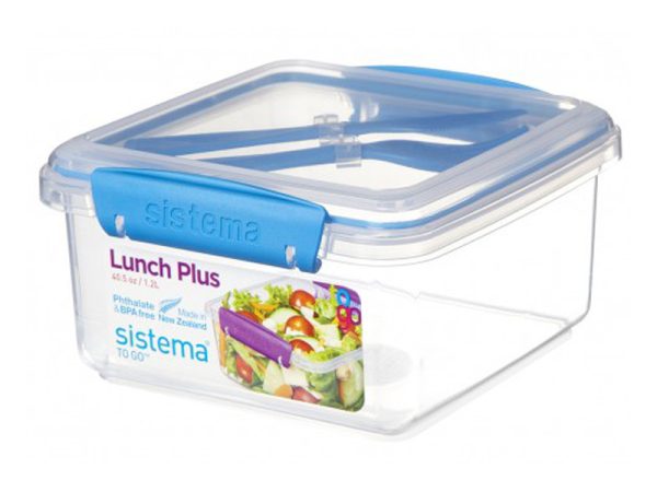 SISTEMA LUNCH PLUS TO GO 1.2L LID WITH FORK AND KNIFE