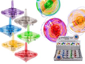 SPIINING TOP COLOURS WITH LED LIGHT BATTERIES INC.