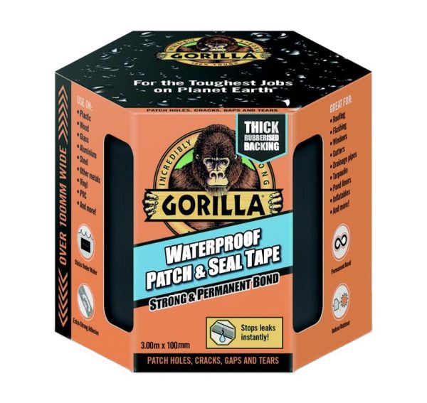 GORILLA WATERPROOF PATCH & SEAL TAPE 100MM X 3M