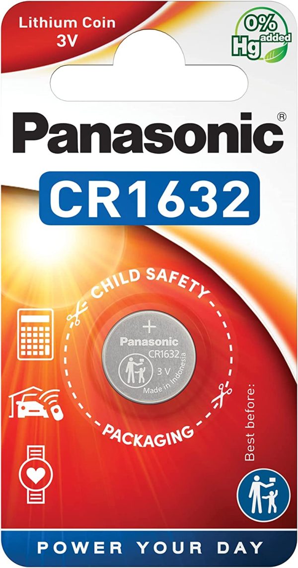 PANASONIC CR1632 LITHIUM COIN CELL BATTERY 3V