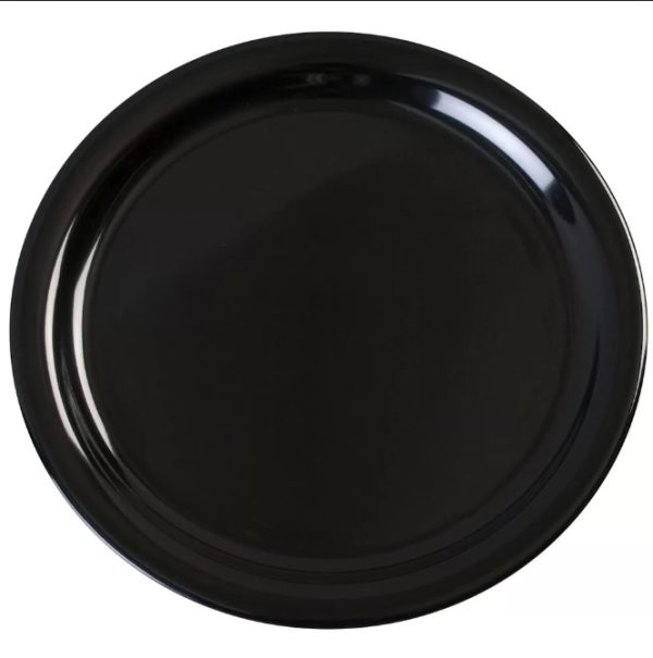 EDGO MELAMINE BLACK ROUND PLATE 8.5 INCH