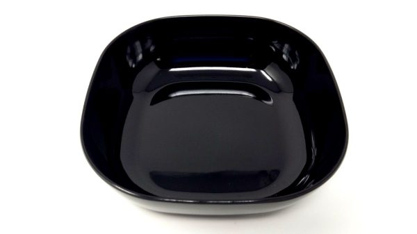 EDGO MELAMINE BLACK SQUARE BOWL 8 INCH