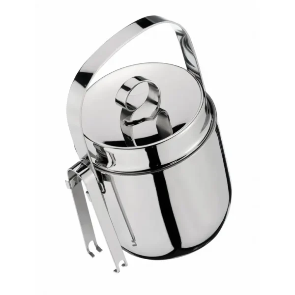 GRUNWERG STAINLESS STEEL ICE BUCKET AND TONG SET