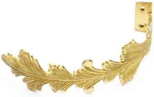 CURTAIN HOLD BACK BRASS CLASSIC LEAF
